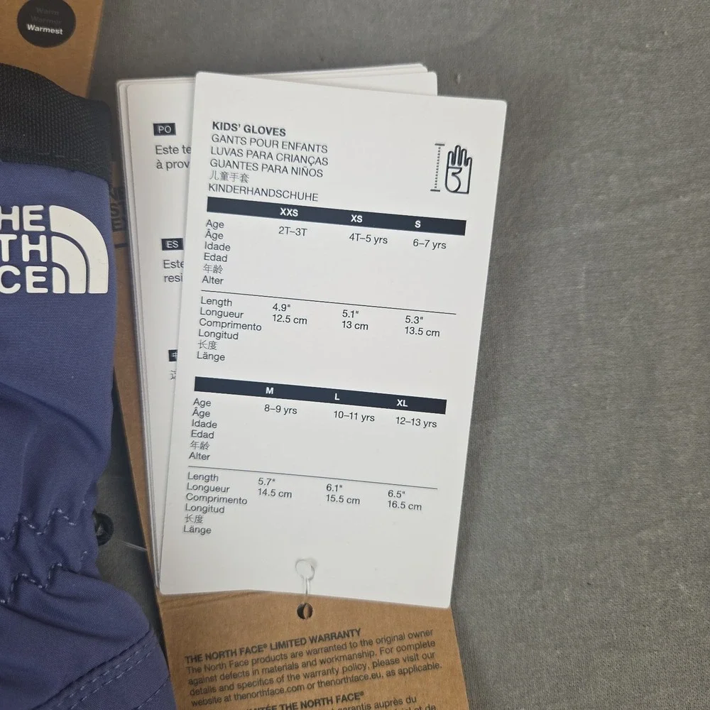 The North Face Kids Montana Ski Mitt Snow Mittens Cave Blue‎ Size XXS MSRP $50